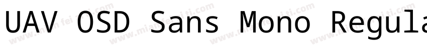 UAV OSD Sans Mono Regular字体转换